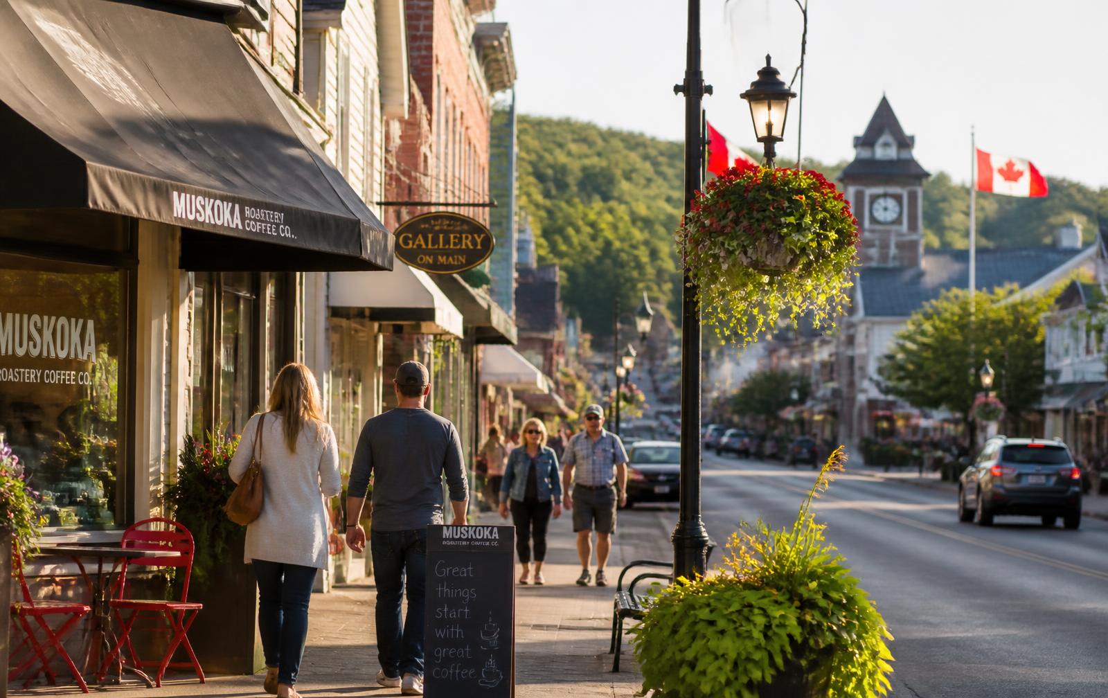 Independent storefronts along a local main street